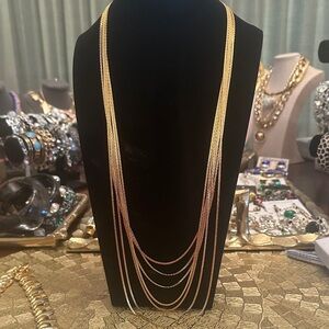 Elegant Gold and Silver Layered Necklace